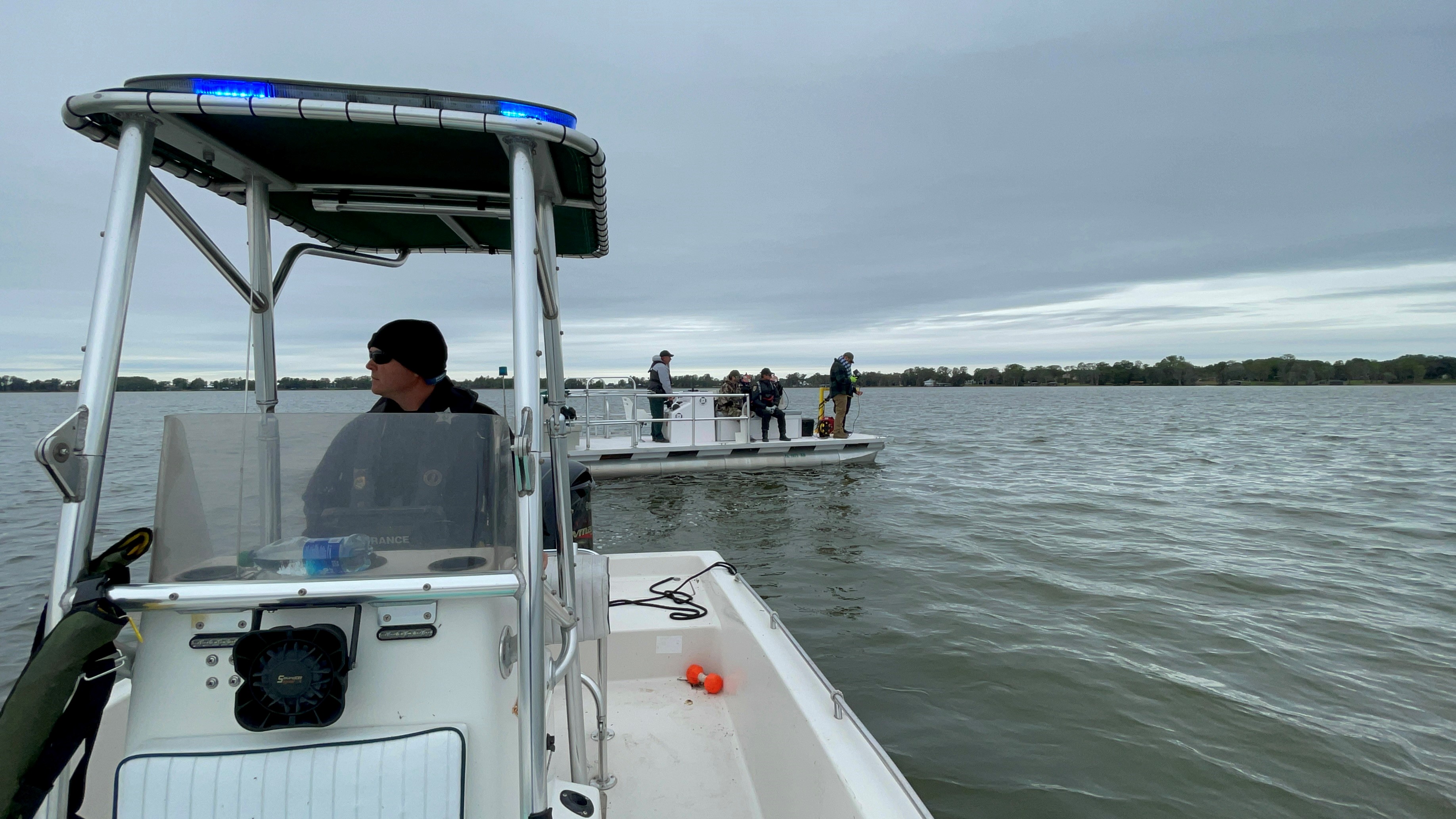 Boats searching